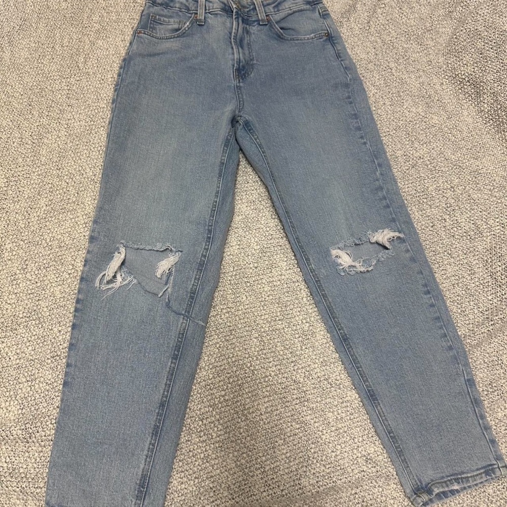 Wild Fable Light Blue Distressed Straight Leg Jeans